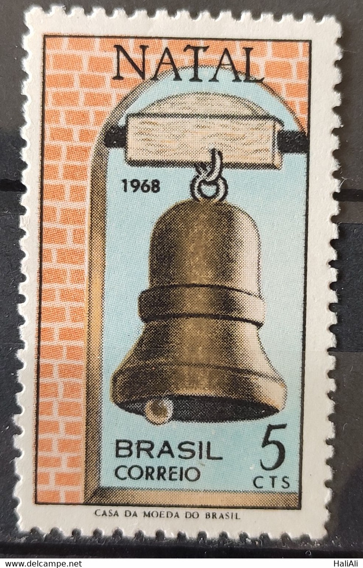 C 623 Brazil Stamp Christmas Religion Bell 1968 2 - Sonstige & Ohne Zuordnung