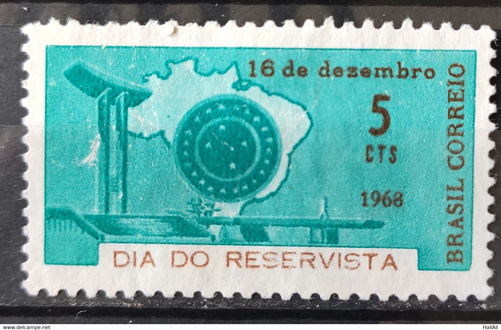 C 625 Brazil Stamp Day Reservist Military Map 1968 1 - Sonstige & Ohne Zuordnung