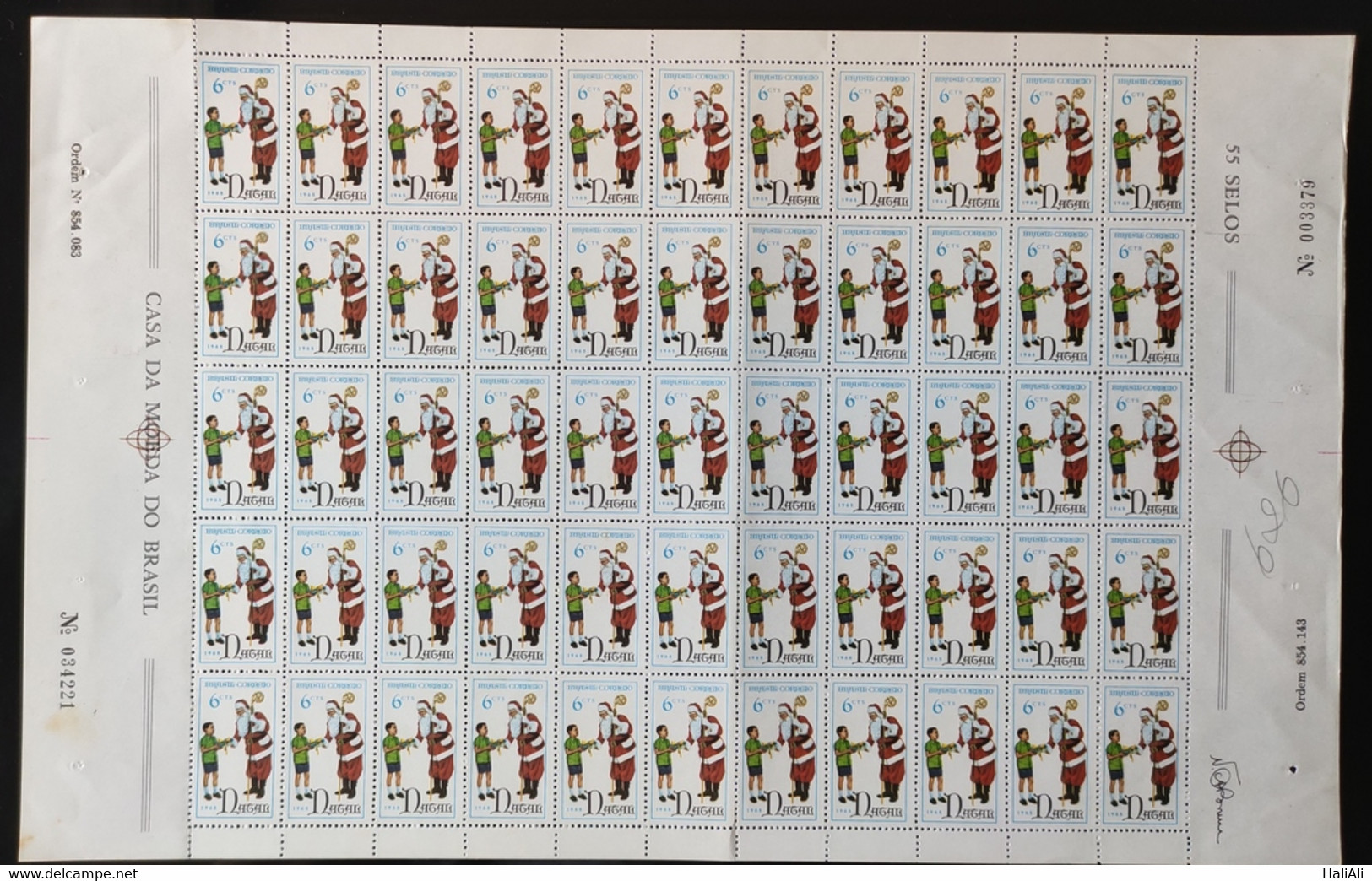 C 626 Brazil Stamp Santa Claus Christmas Religion 1968 Sheet - Sonstige & Ohne Zuordnung