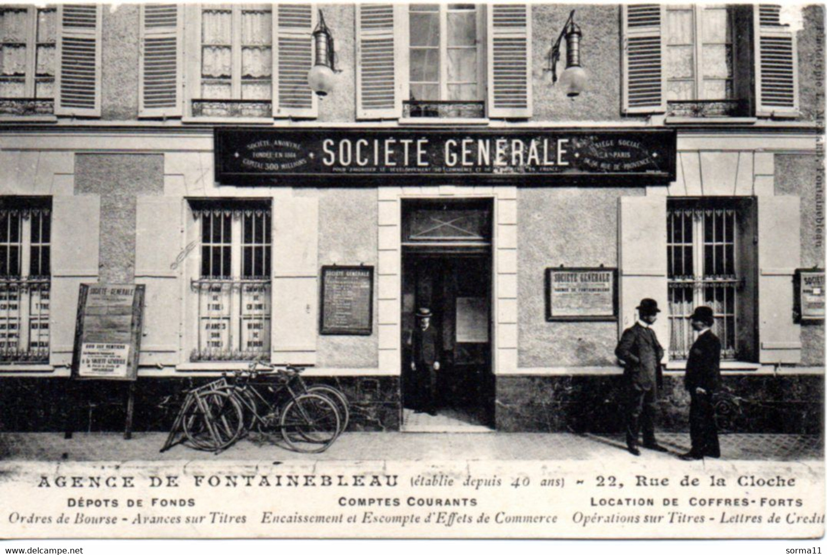 CPA FONTAINEBLEAU 77 Société Générale Agence 22 Rue De La Cloche - Fontainebleau