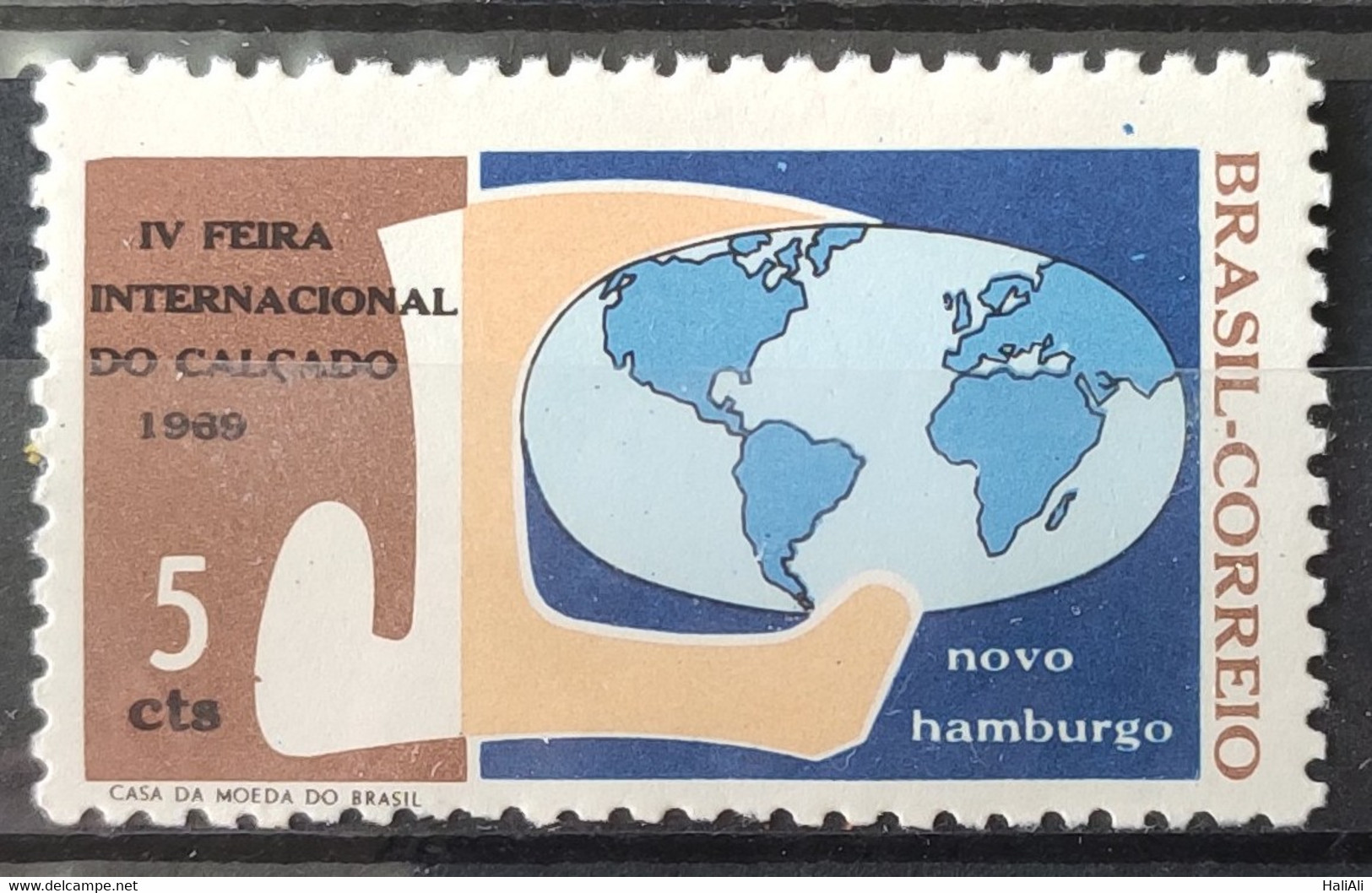 C 630 Brazil Stamp Footware National Fair Novo Hamburgo Map Economy 1969 1 - Other & Unclassified