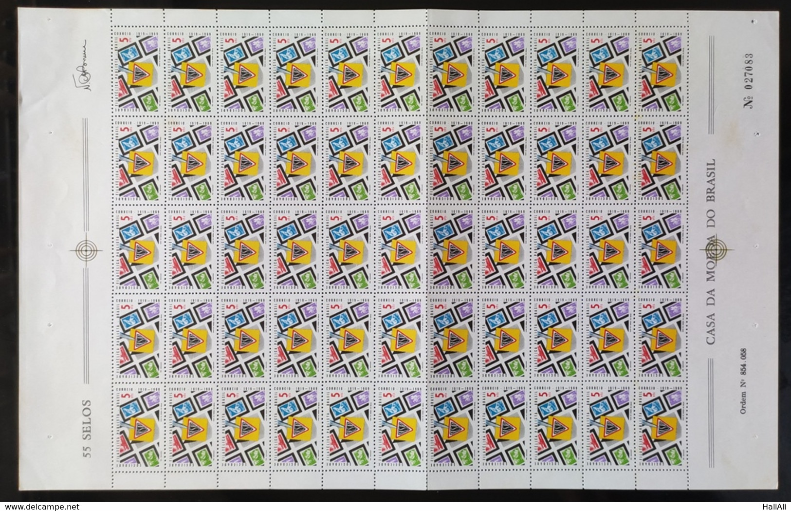C 634 Brazil Stamp 50 Years Of The Company Philatelica Paulista 1969 Sheet - Other & Unclassified