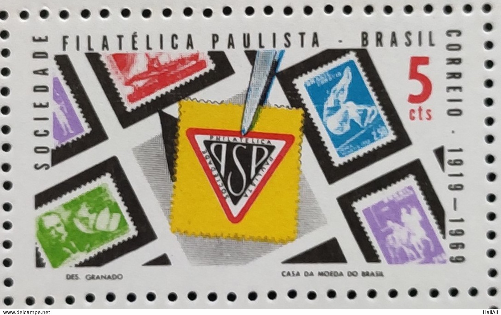 C 634 Brazil Stamp 50 Years Of The Company Philatelica Paulista 1969 - Andere & Zonder Classificatie