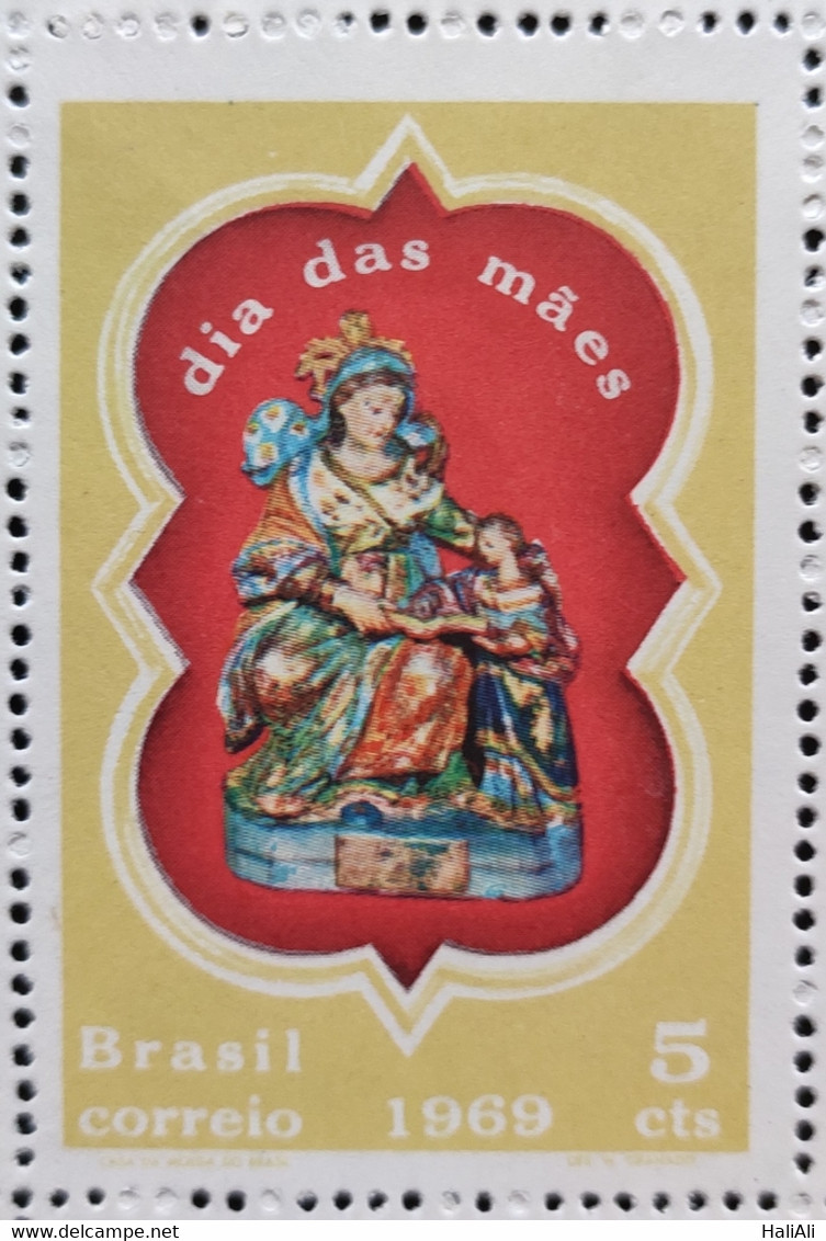 C 635 Brazil Stamp Mothers Day 1969 - Andere & Zonder Classificatie