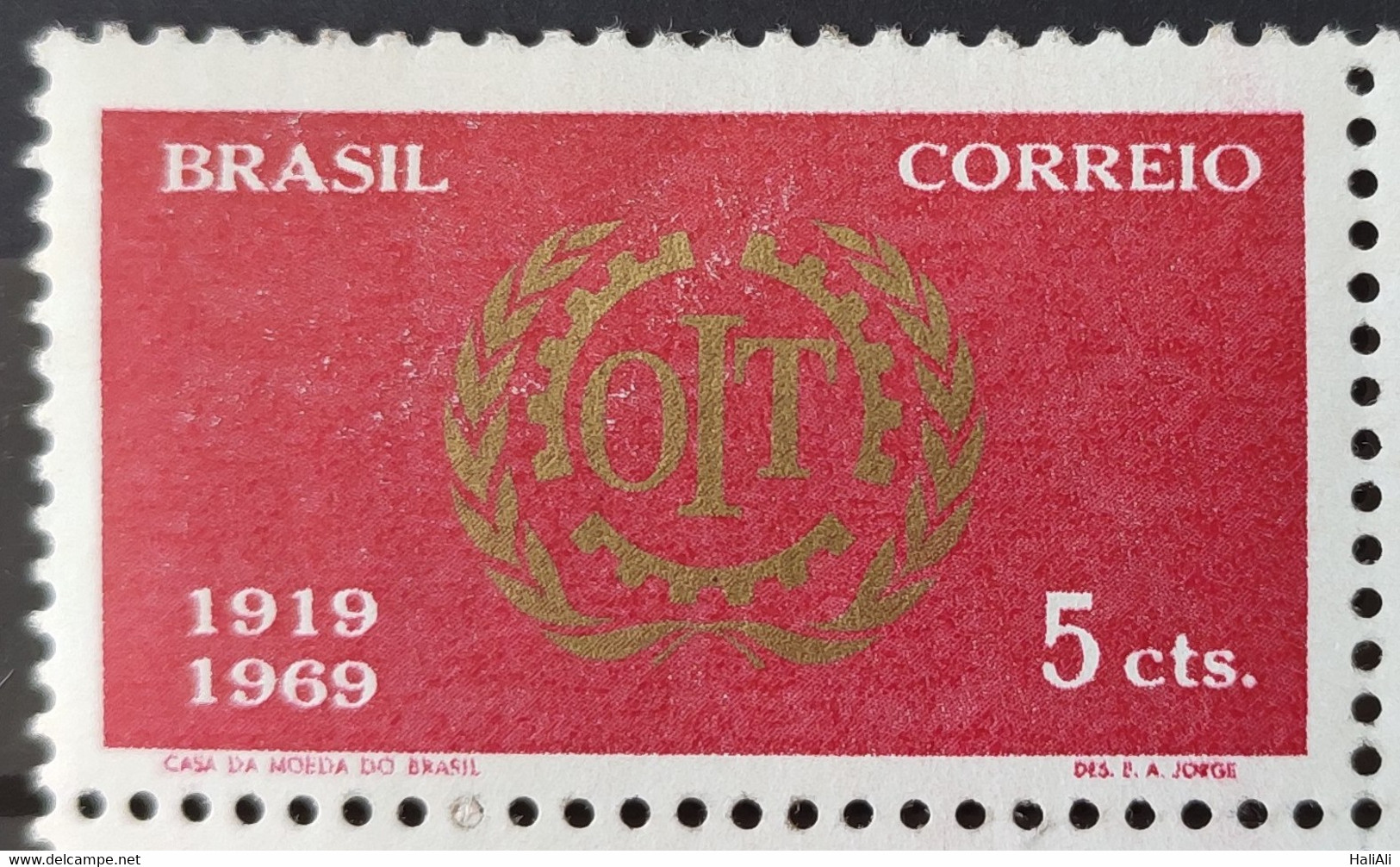 C 636 Brazil Stamp 50 Years Of The International Labor Organization ILO Economy 1969 - Andere & Zonder Classificatie