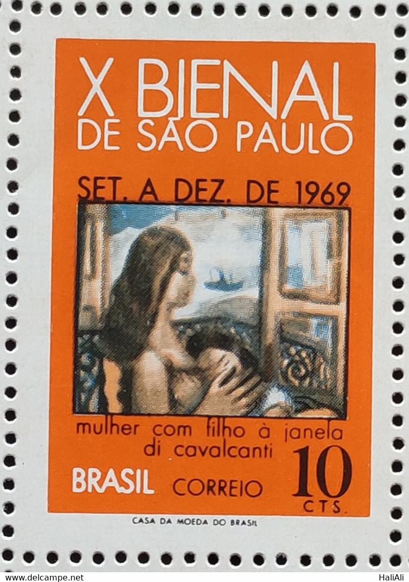 C 638 Brazil Stamp Sao Paulo Biennial Art Di Cavalcanti 1969 - Andere & Zonder Classificatie