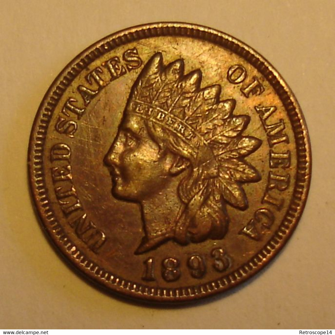 NICE DETAIL! USA ETATS UNIS 1 CENT 1893 KM#90a. Worth A Look. - 1859-1909: Indian Head