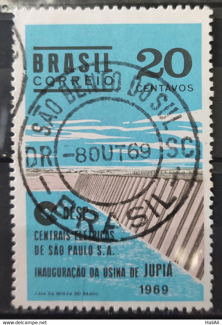 C 646 Brazil Stamp Inauguration Of The Hydroelectric Plant Jupiá Energy Rio Parana 1969 Circulated 1 - Andere & Zonder Classificatie