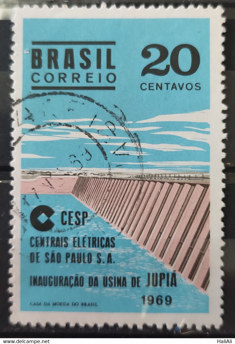 C 646 Brazil Stamp Inauguration Of The Hydroelectric Plant Jupiá Energy Rio Parana 1969 Circulated 2 - Other & Unclassified