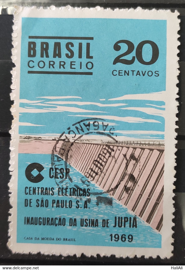C 646 Brazil Stamp Inauguration Of The Hydroelectric Plant Jupiá Energy Rio Parana 1969 Circulated 9 - Other & Unclassified