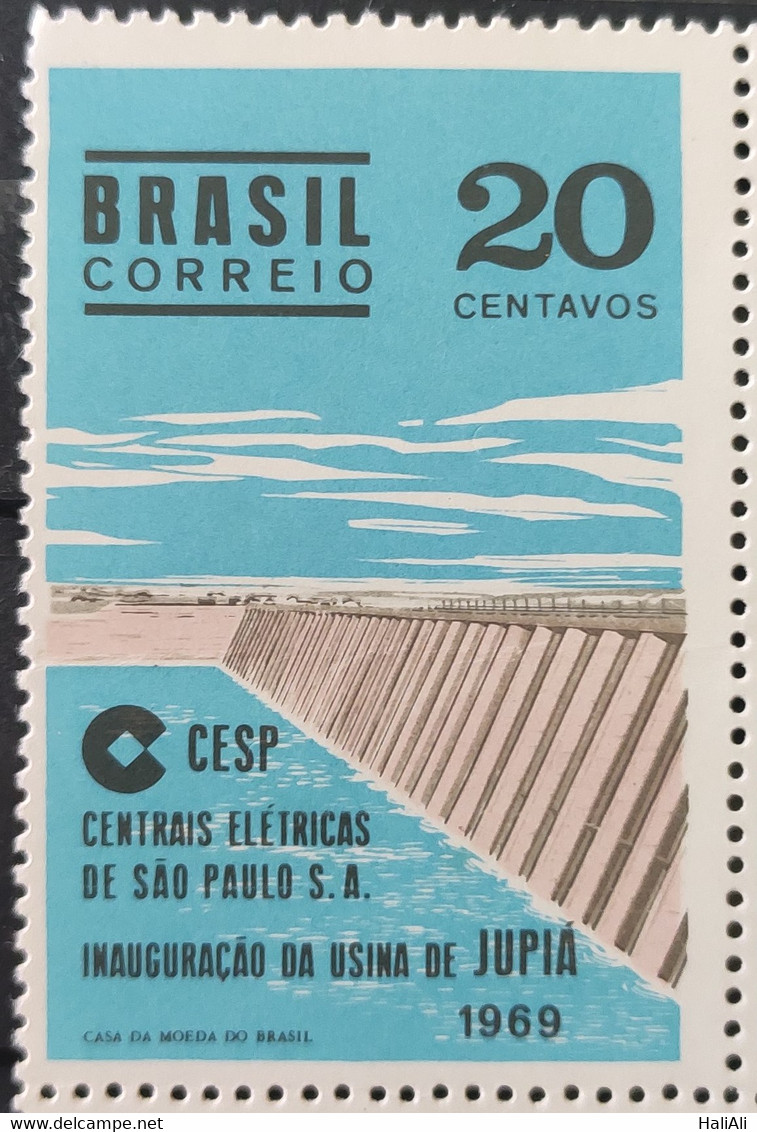 C 646 Brazil Stamp Inauguration Of The Hydroelectric Plant Jupiá Energy Rio Parana 1969 - Sonstige & Ohne Zuordnung