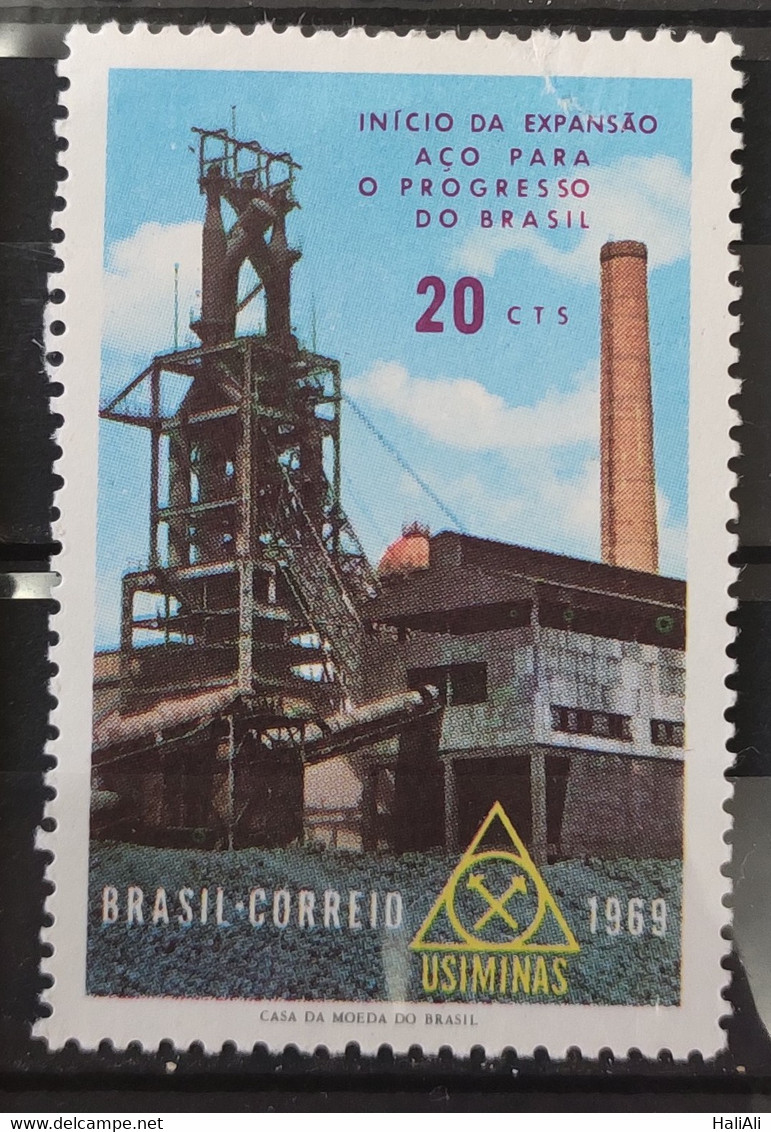 C 652 Brazil Stamp Expansion Of Steel Production In Usiminas Economy 1969 1 - Sonstige & Ohne Zuordnung