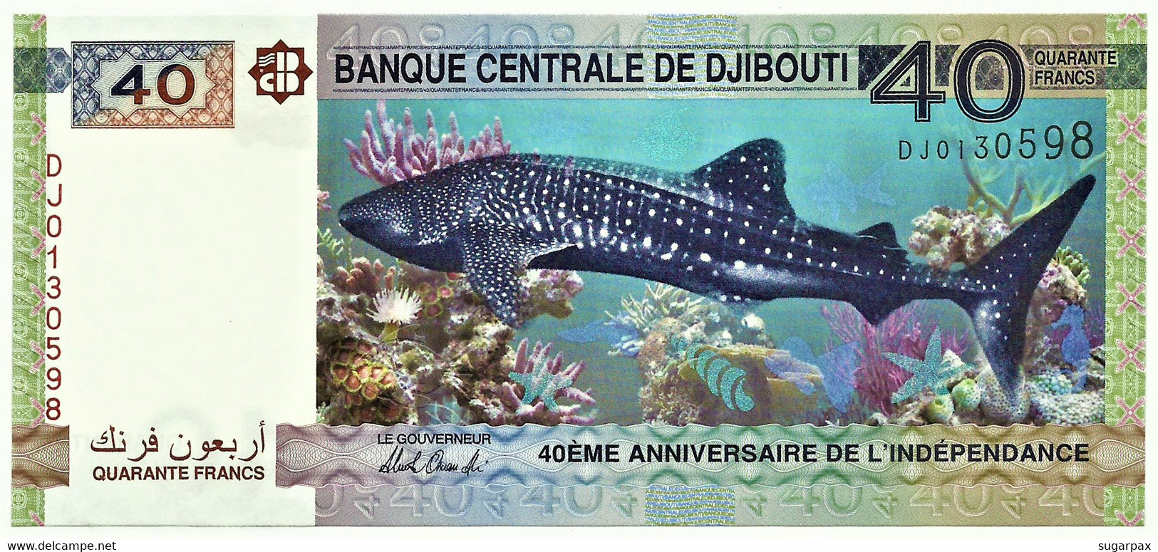 Djibouti - 40 Francs - 2017 - P 46 - Unc. - Serie DJ - 40 Th Anniversary Of Independence - Gibuti