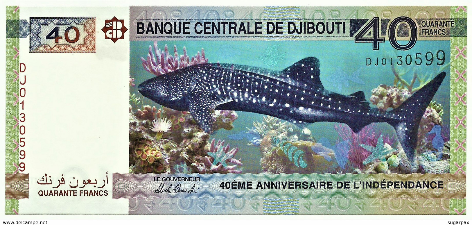 Djibouti - 40 Francs - 2017 - P 46 - Unc. - Serie DJ - 40 Th Anniversary Of Independence - Djibouti