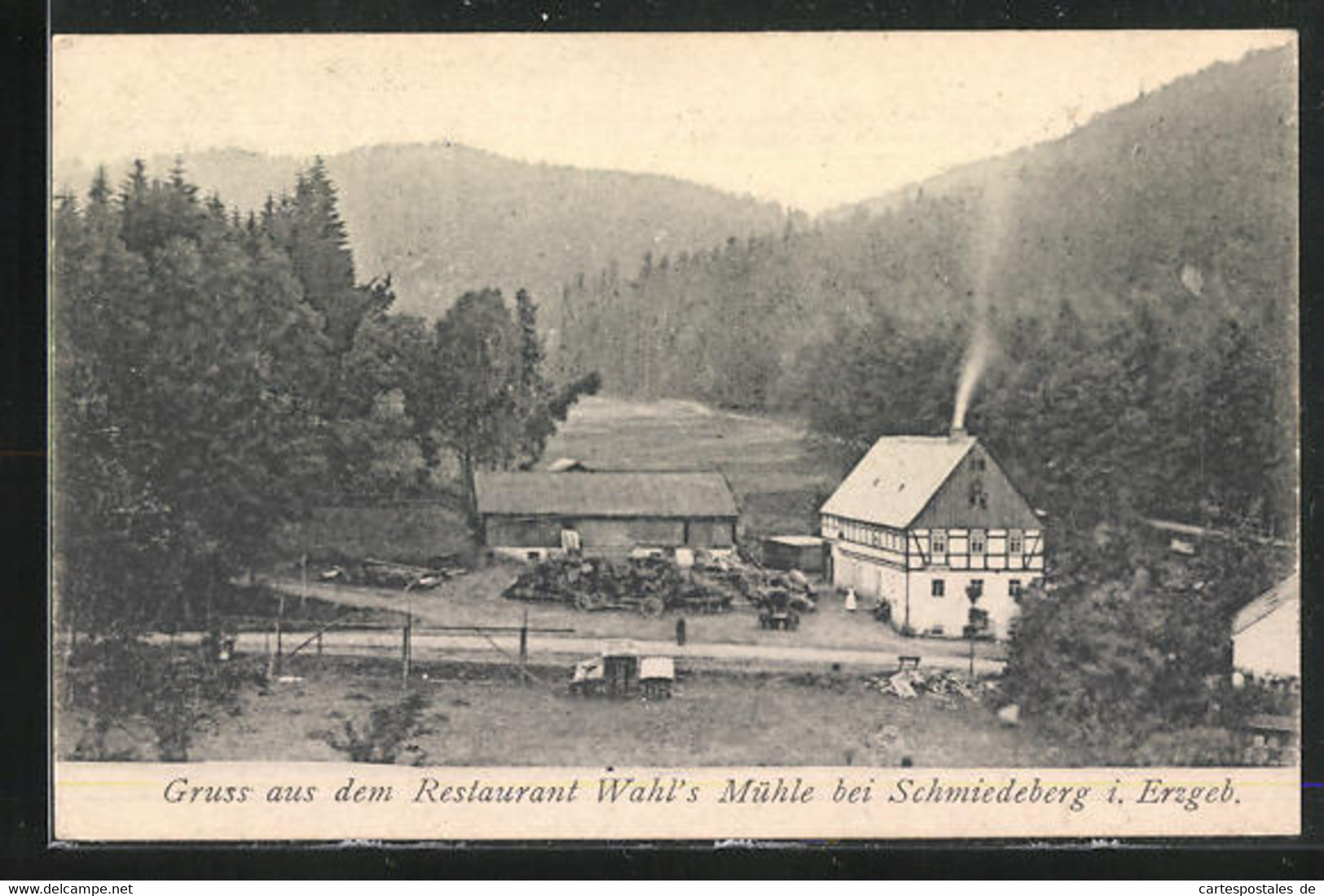 AK Schmiedeberg I. Erzgeb., Restaurant Wahl`s Mühle - Schmiedeberg (Erzgeb.)