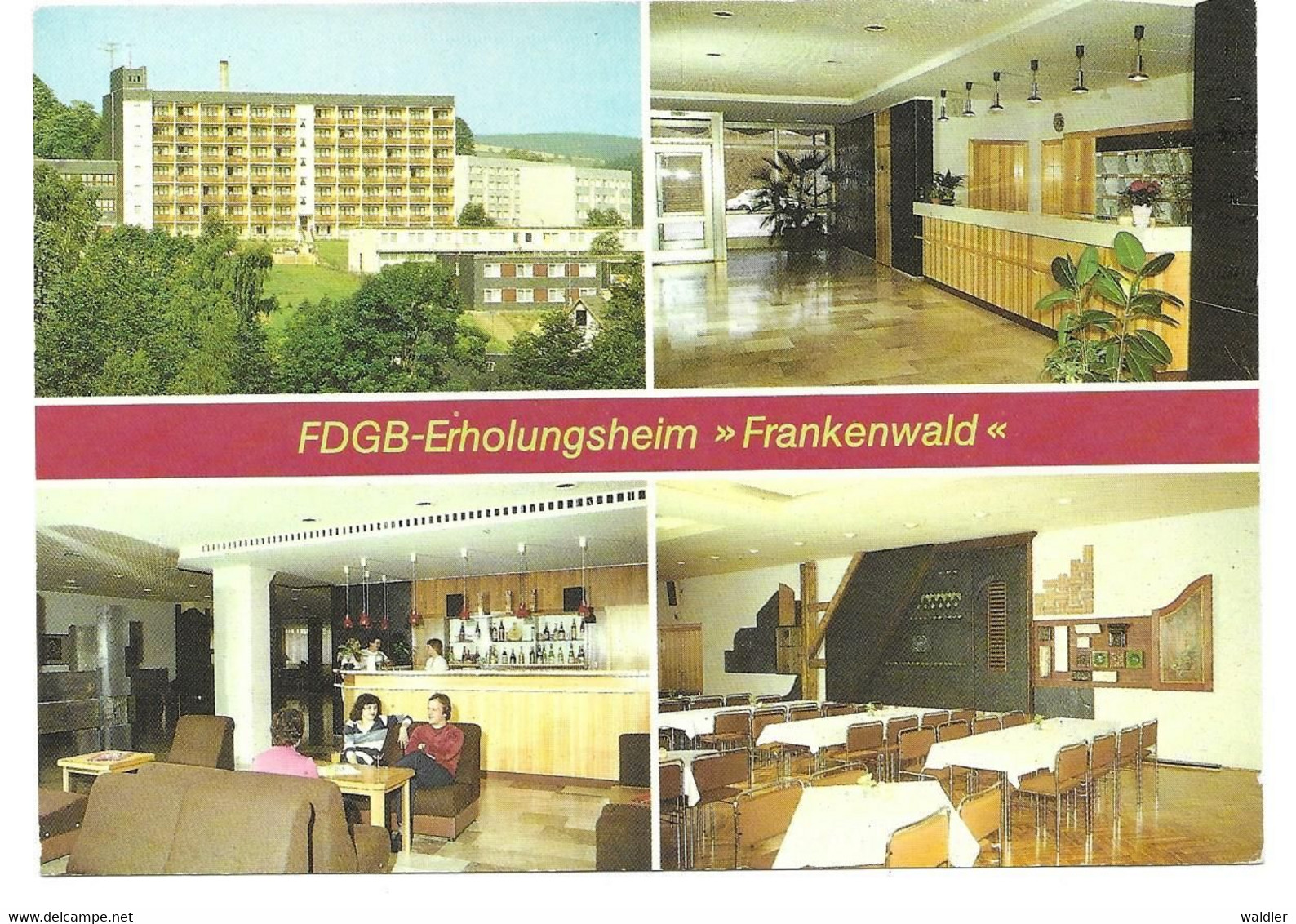 6860  WURZBACH / THÜR.  FDGB ERHOLUNGSHEIM  "FRANKENWALD"  1986 - Wurzbach