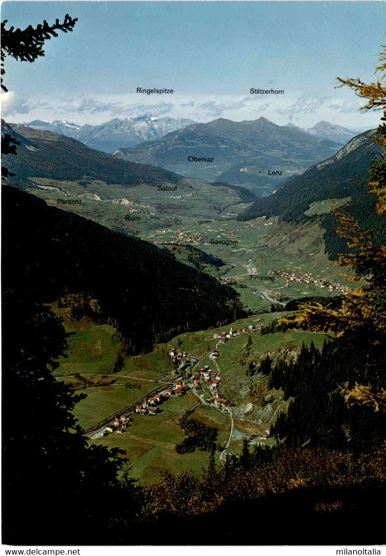 Das Oberhalbstein - Rona - Tinizong - Savognin - Riom - Parsonz - Salouf (12-808) - Riom-Parsonz