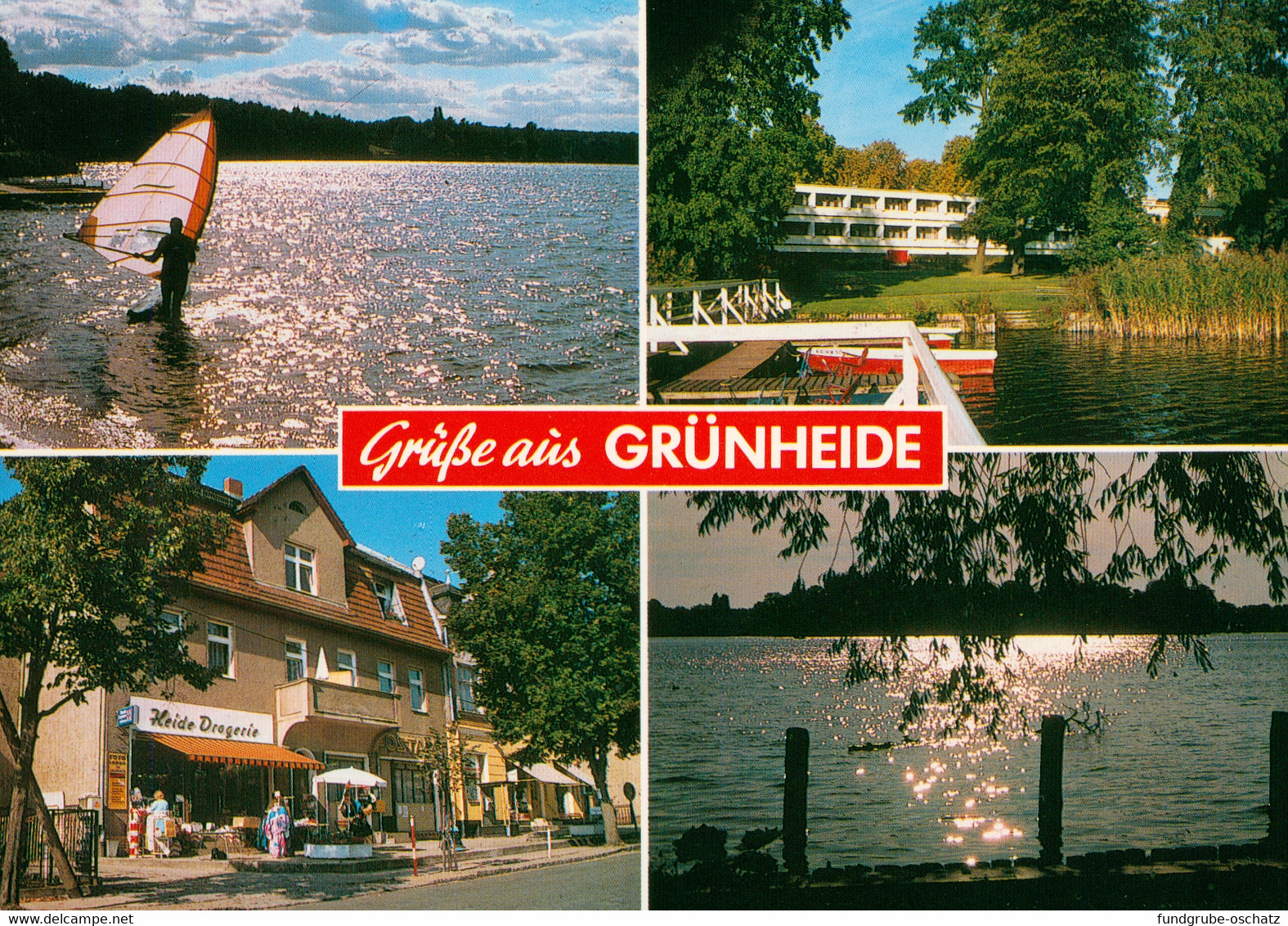 AK Grünheide Mark Am Peetzsee Erholungsheim Haus Am Werlsee Heide Drogerie Blick Zur Lindwallinsel - Gruenheide