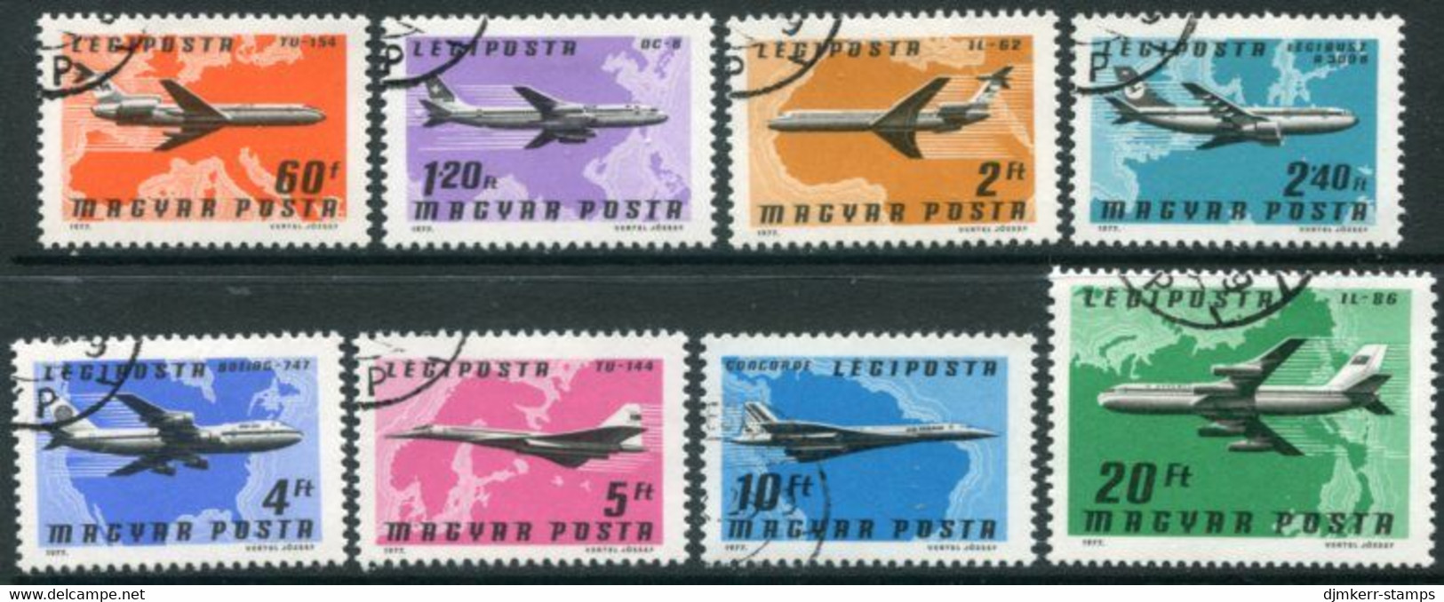 HUNGARY 1977 Airmail Definitives Used.  Michel 3222-28 - Gebruikt