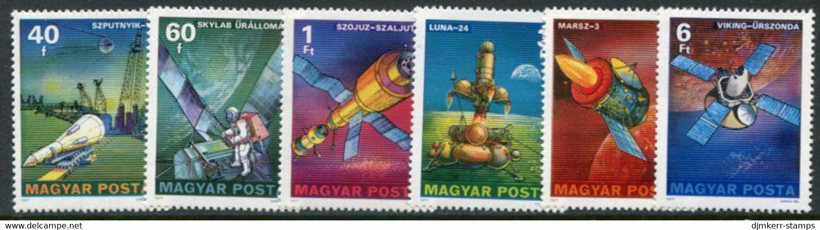 HUNGARY 1977 Space Exploration  MNH / **.  Michel 3214-18 - Ungebraucht