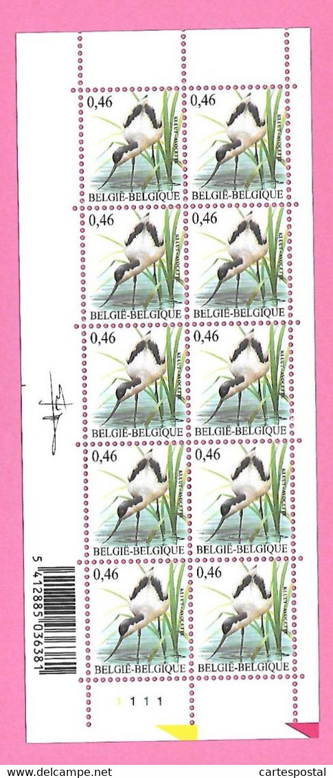 5491  -+-  BELGIQUE - 2006  N°  3479  Oiseaux De Buzin  Bloc De 10 Timbres  Neufs  (SIGNe BUZIN) - Sammlungen