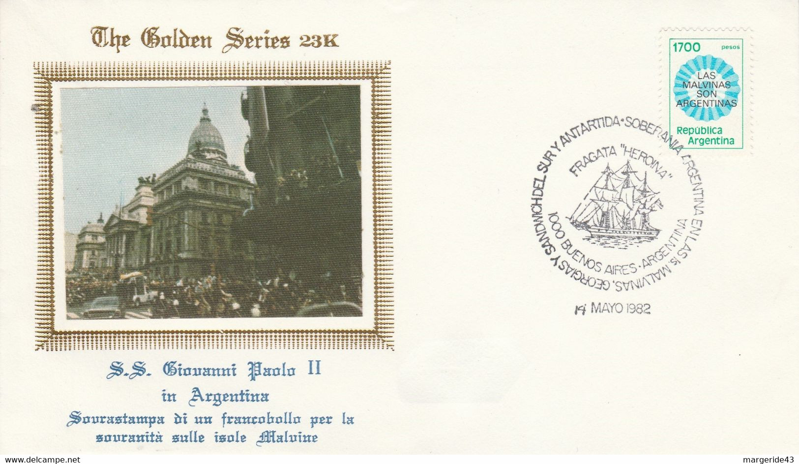 ARGENTINE VISITE DU PAPE JEAN PAUL II 1982 - Covers & Documents