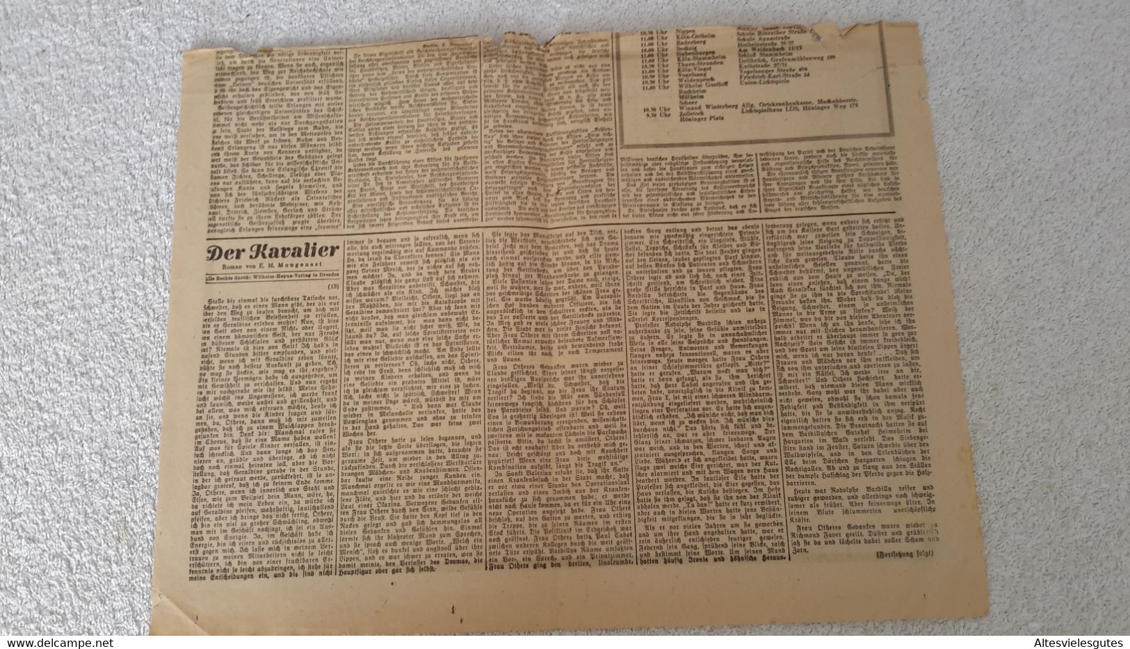 Einzelblatt Aus Zeitung Westdeutscher Beobachter Gefallenen Anzeige Britischer Fliegerangriff Auf Köln Juni / Juli 1943 - 1939-45