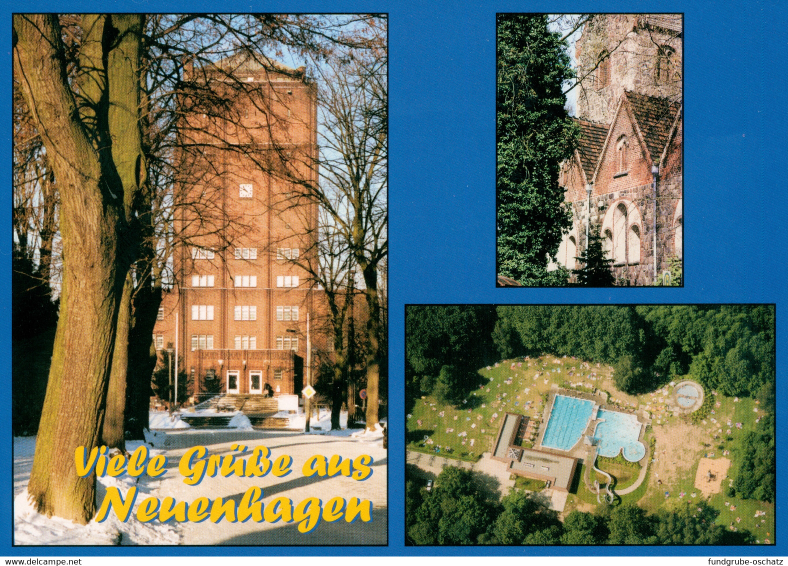 AK Neuenhagen Bei Berlin Rathaus Ev. Kirche Freibad - Neuenhagen B. Berlin