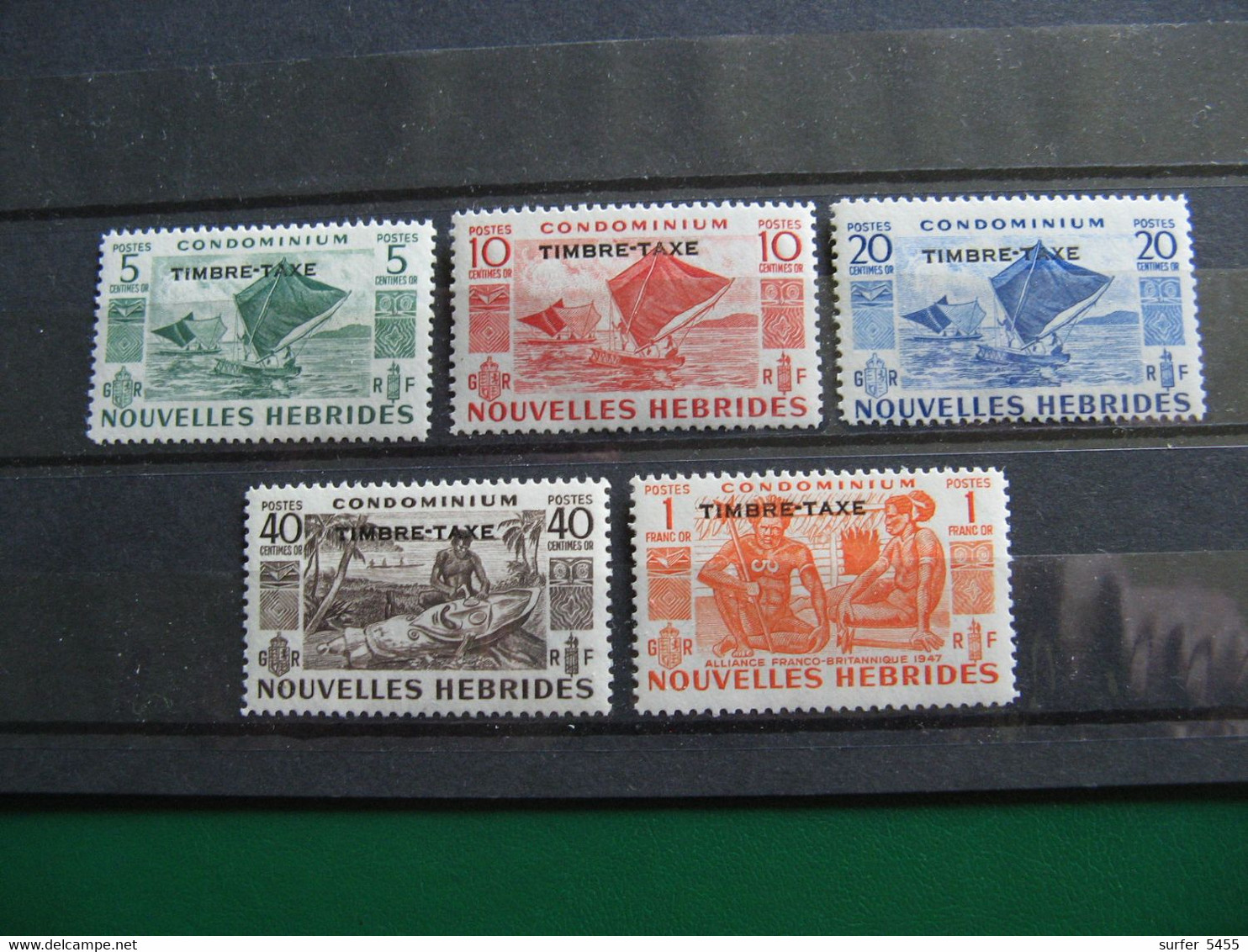 NOUVELLES HEBRIDES TAXE N° 26/30 TIMBRES NEUFS** LUXE COTE 44,00 EUROS - Unused Stamps