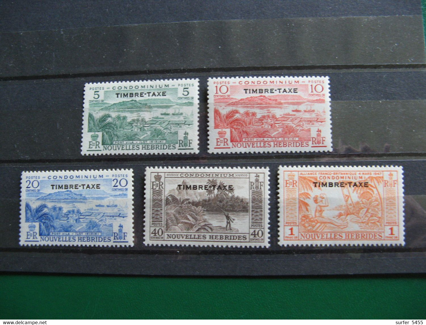 NOUVELLES HEBRIDES TAXE N° 36/40 TIMBRES NEUFS** LUXE COTE 35,00 EUROS - Unused Stamps