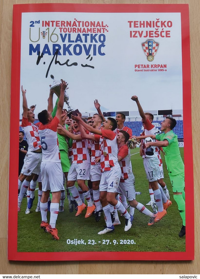 FOOTBALL MATCH PROGRAM  Osijek 23. - 27.9.2020 Technical Report, Croatia Football Nacional Team Under 16 - Livres