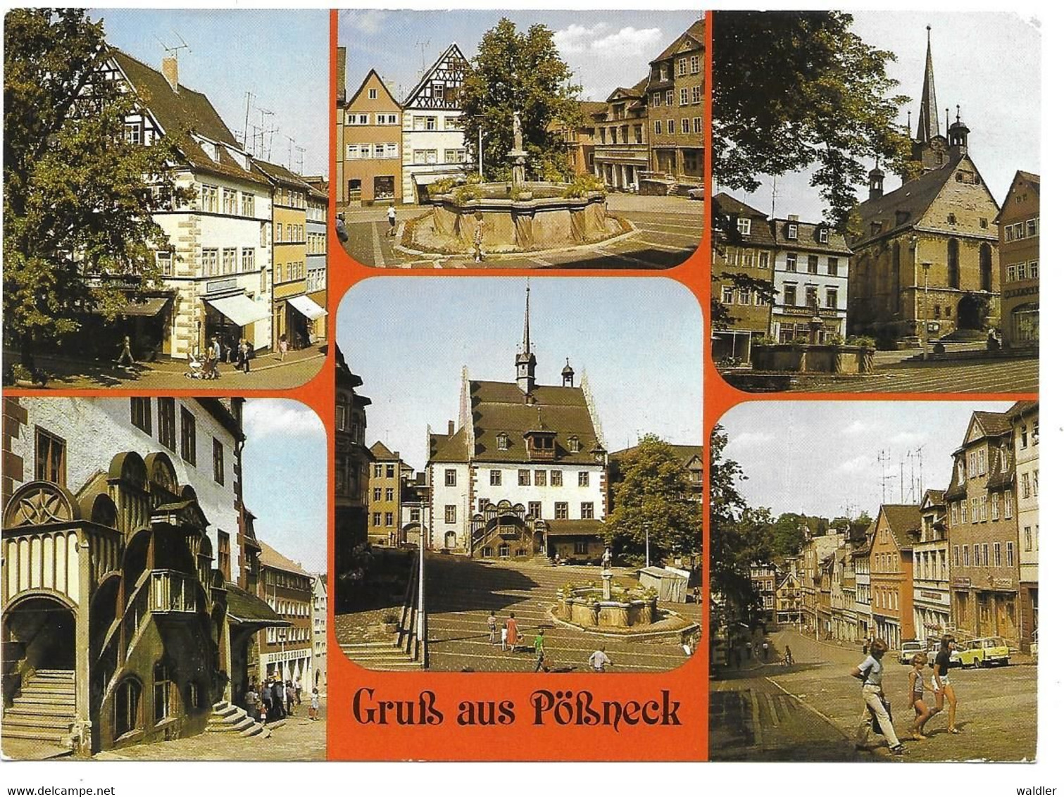 6840  PÖSSNECK - MEHRBILD  1986 - Poessneck