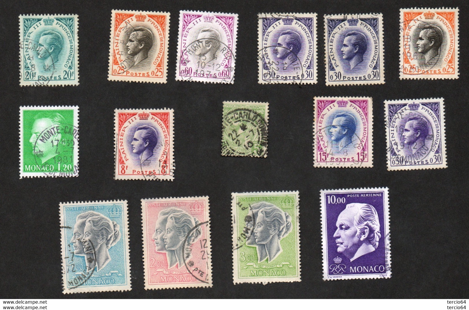 Monaco Lot 30 Timbres Oblitérés Et 15 Neufs Cf Scan Pour Détail Svp - Lots & Serien