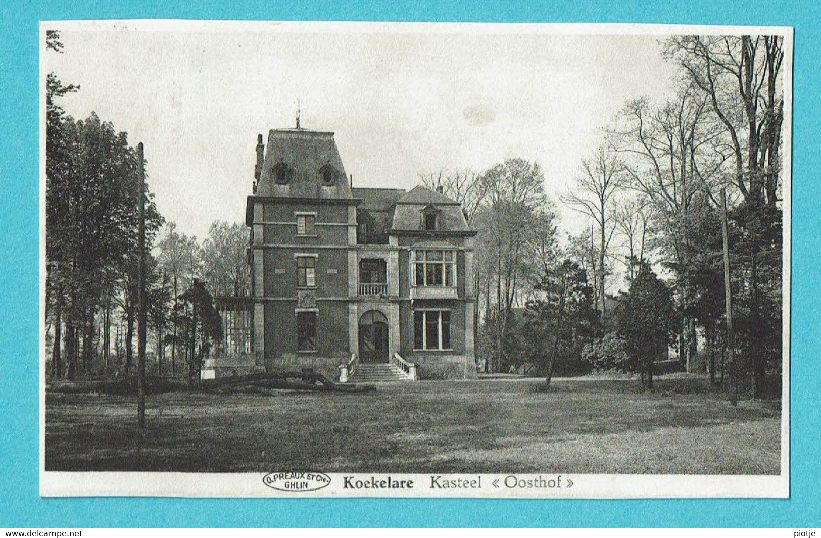 * Koekelare (West Vlaanderen) * (O. Preaux Et Cie Ghlin) Kasteel Oosthof, Chateau, Castle, Schloss, Unique, TOP - Koekelare