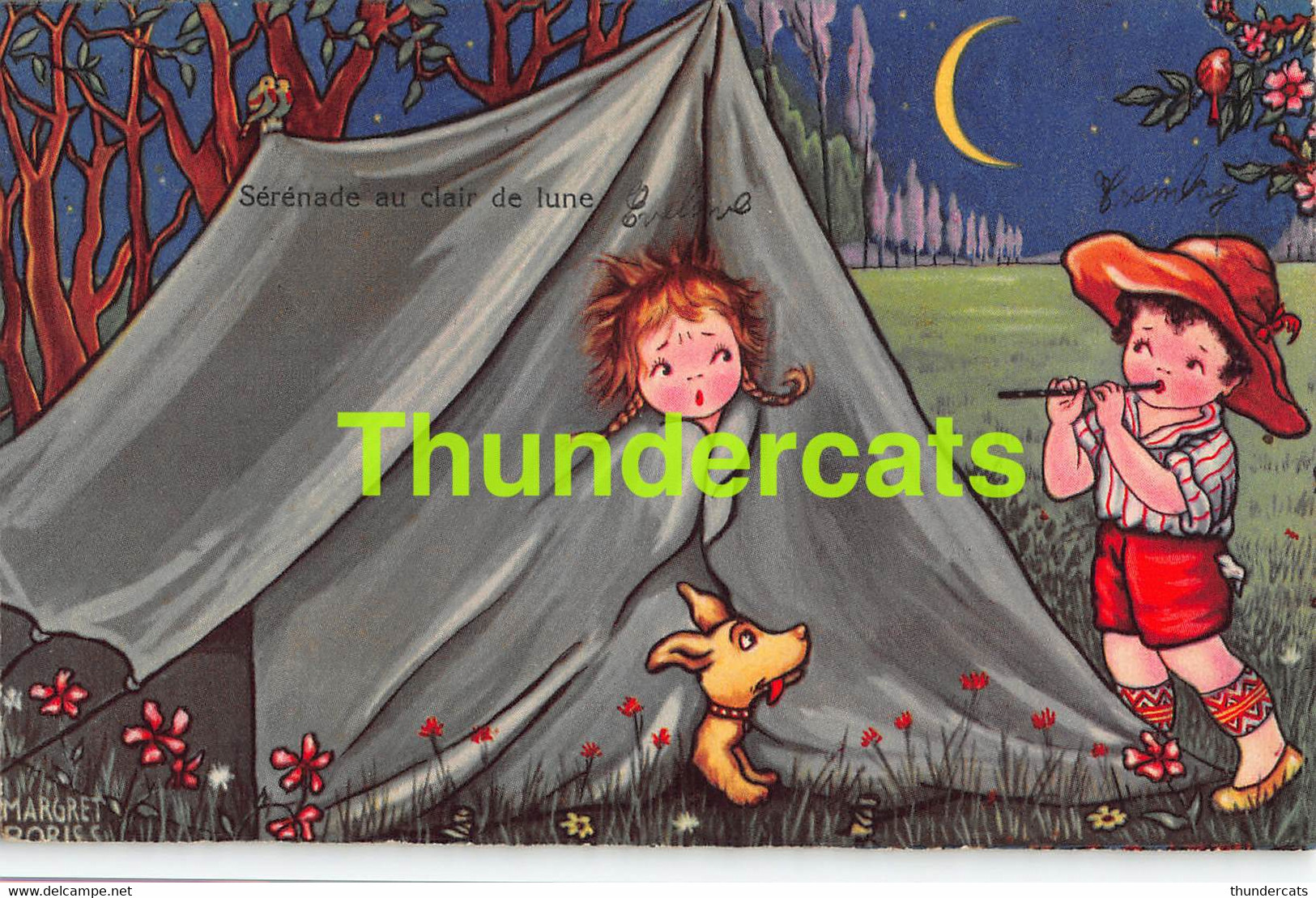 CPA ILLUSTRATEUR ENFANT MARGRET BORISS ARTIST SIGNED CHILDREN TENT CAMPING - Boriss, Margret