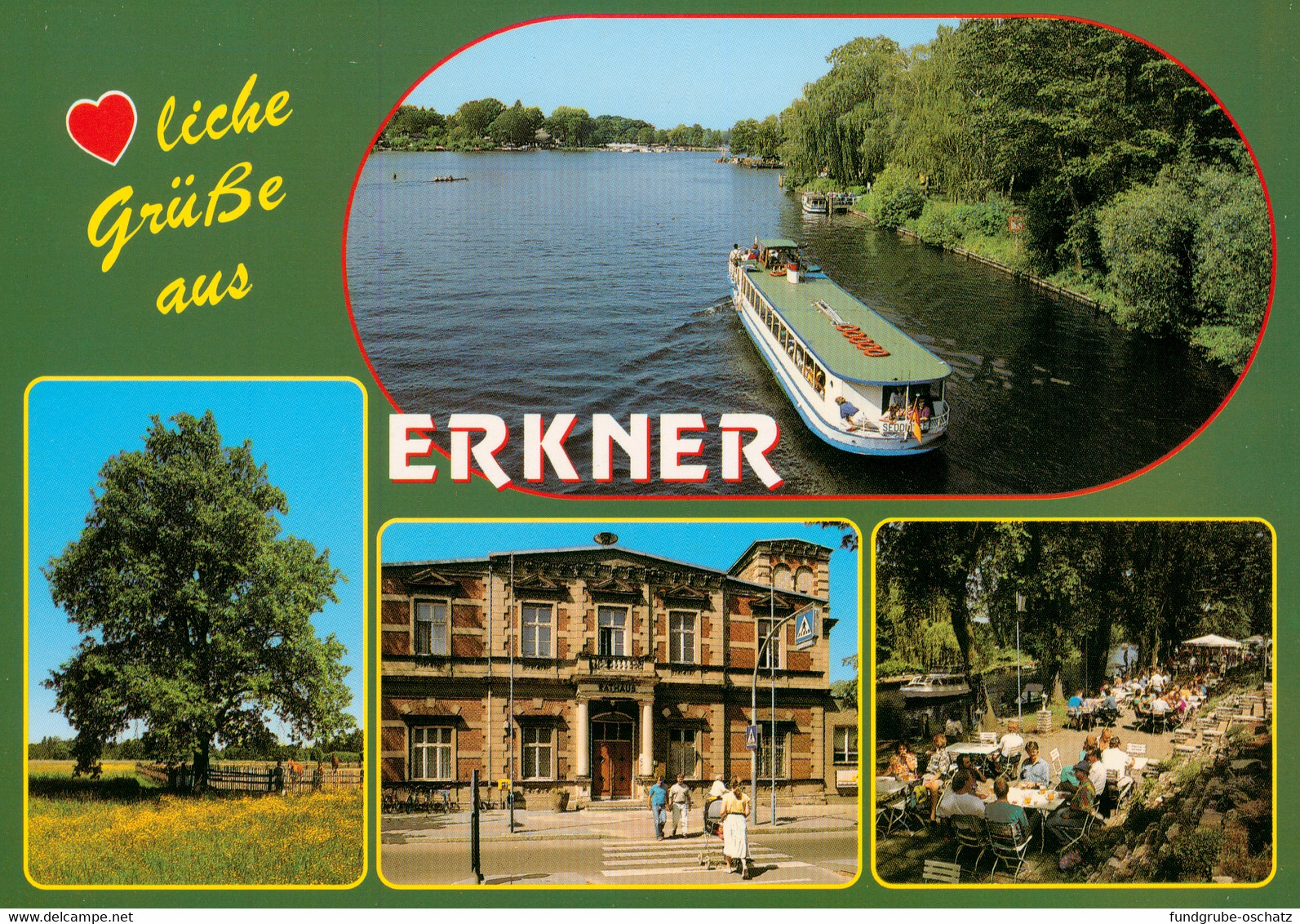 AK Erkner Dämeritzsee Landschaft An Der Buchhorster Straße Rathaus Restaurant Löcknitz Idyll - Erkner