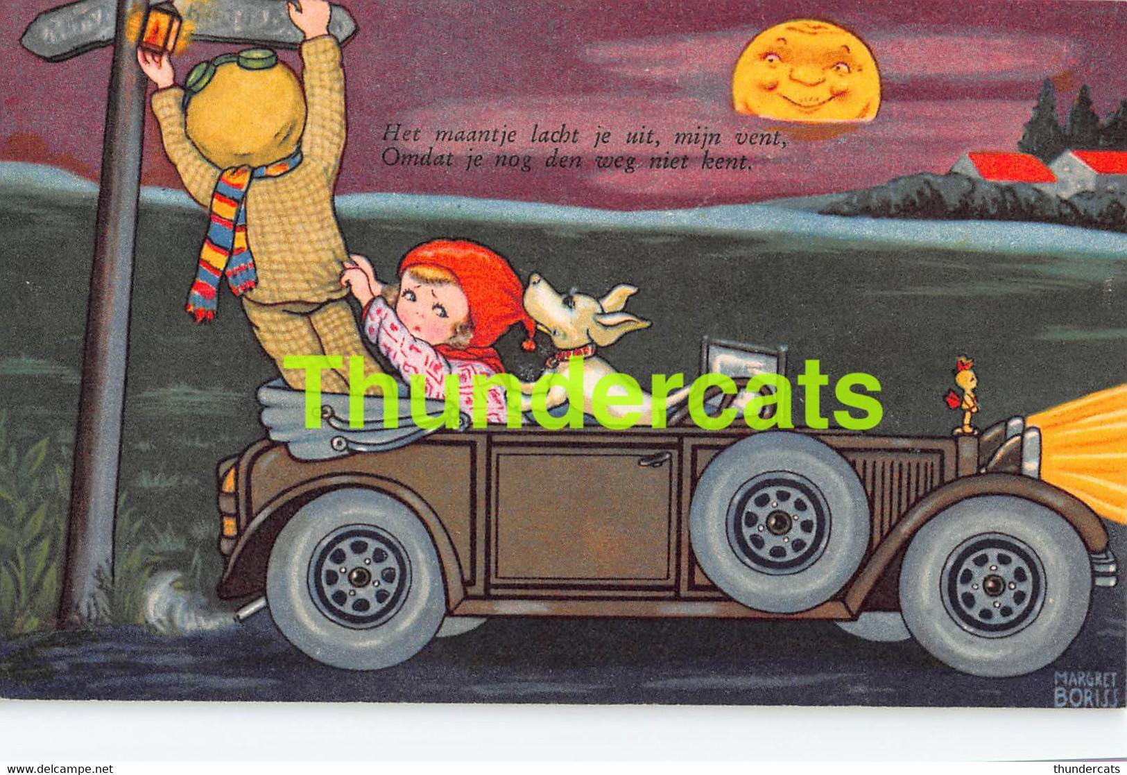 CPA ILLUSTRATEUR ENFANT MARGRET BORISS ARTIST SIGNED CHILDREN VOITURE CAR AUTO - Boriss, Margret