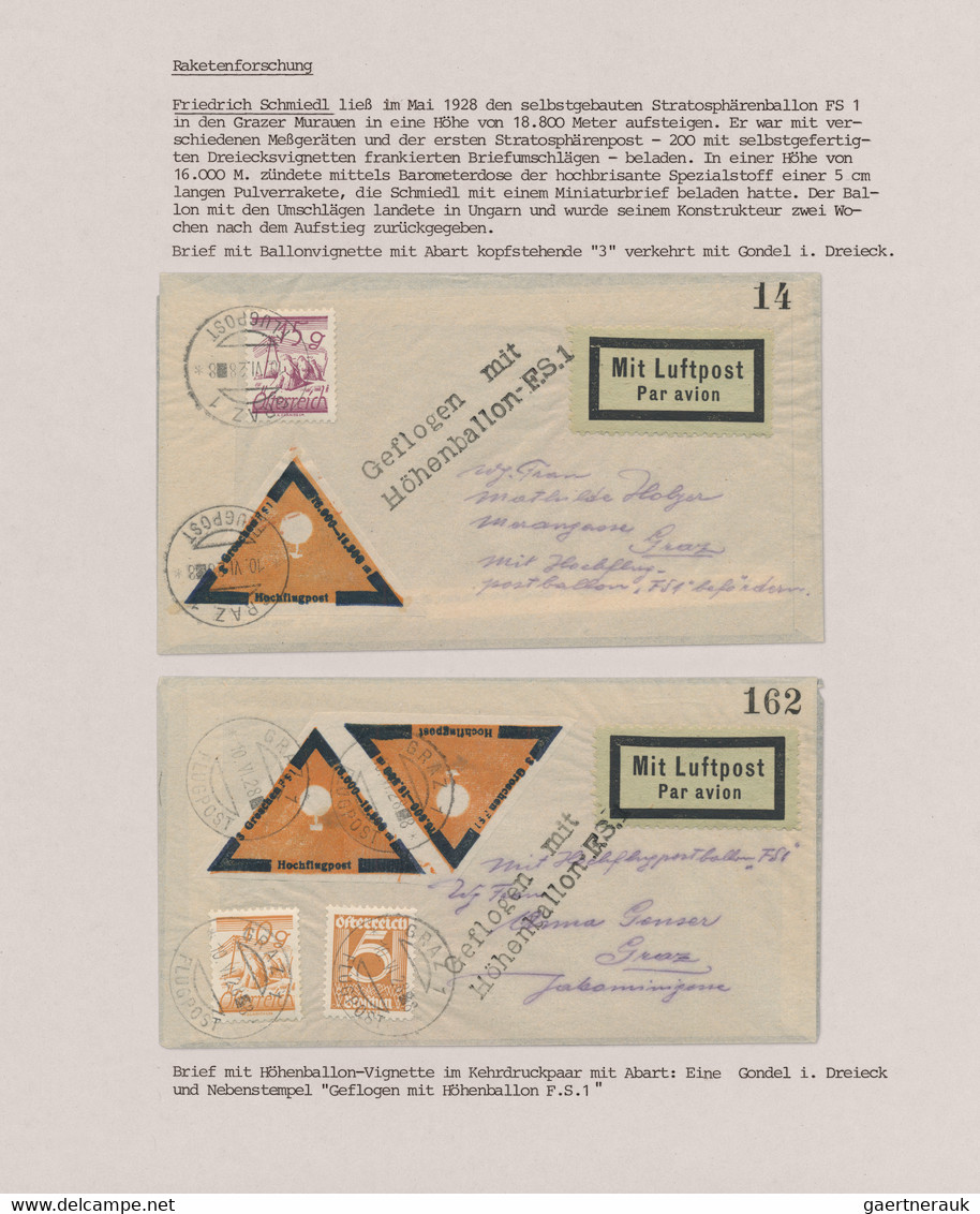 Thematik: Astrophilatelie / Astrophilately: Unique SPACE COLLECTION consisting of the two highest ra