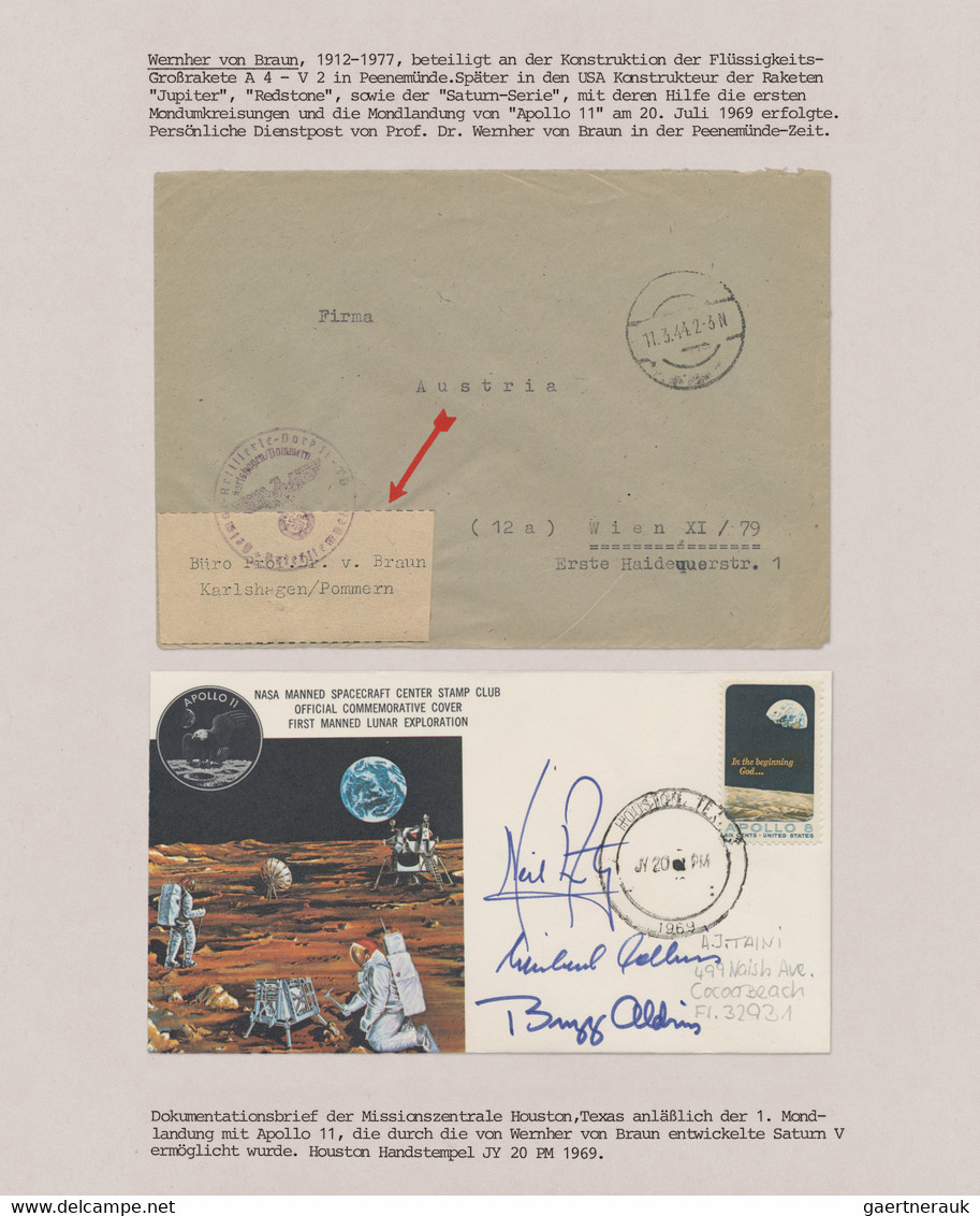Thematik: Astrophilatelie / Astrophilately: Unique SPACE COLLECTION consisting of the two highest ra