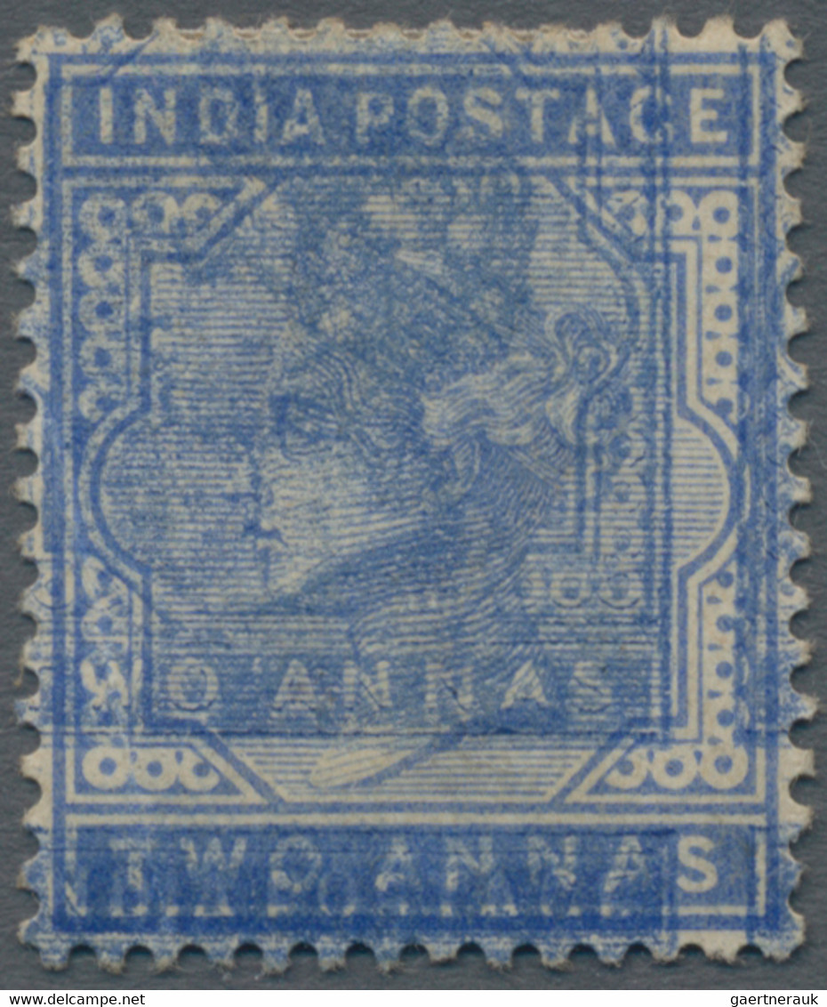 Indien: 1882-90 QV 2a. Blue, Variety "DOUBLE IMPRESSION", Unused With Small Traces Of Gum, Slightly - 1902-11 Roi Edouard VII