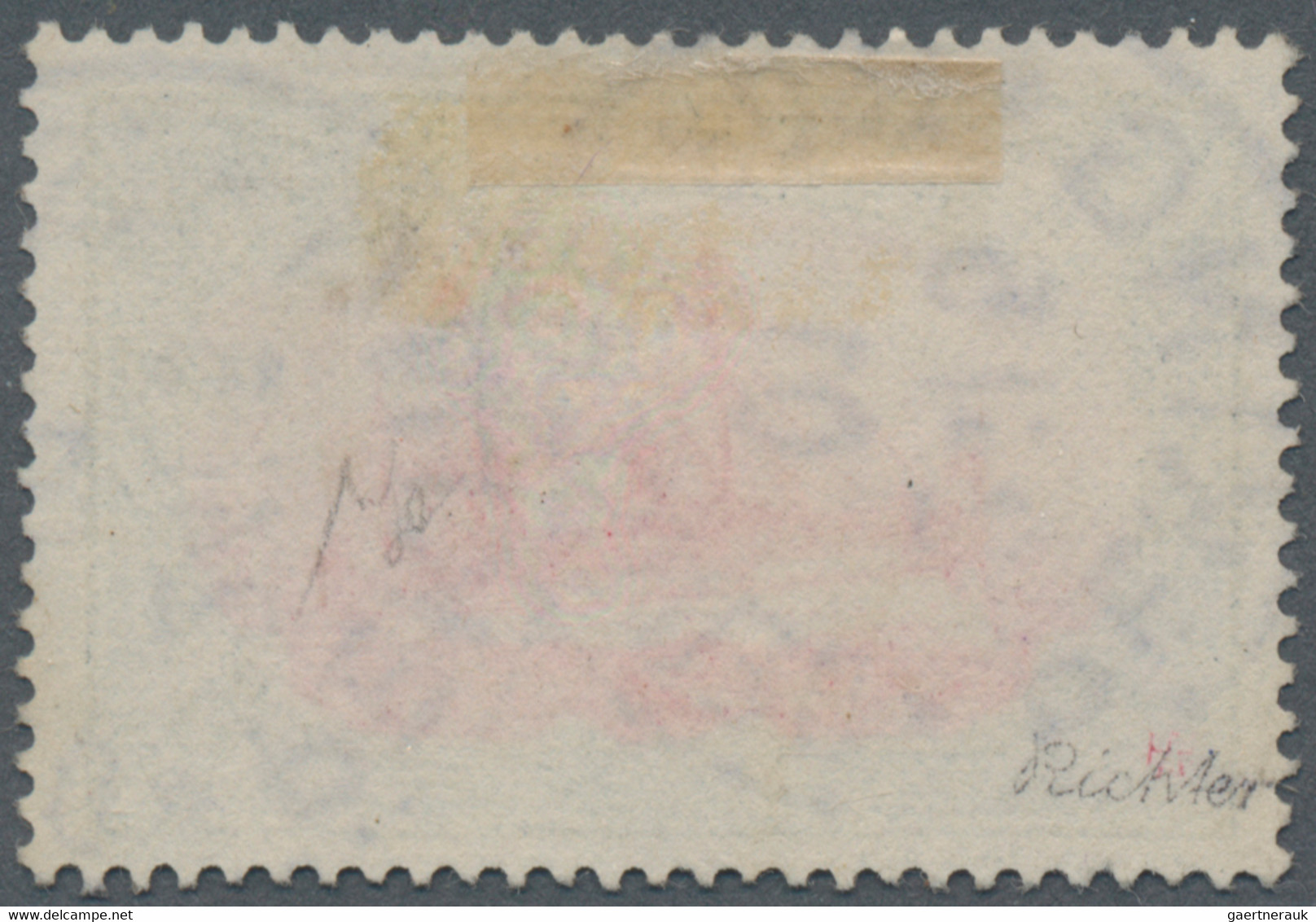 Deutsche Post In China: 1901, Freimarke 5 M, Petschili-Ausgaben, Grünschwarz/bräunlichkarmin, Gebrau - China (offices)