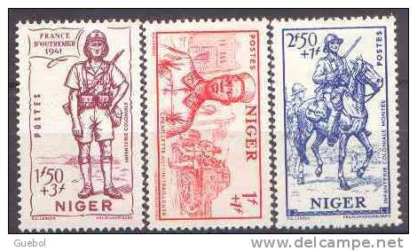Détail De La Série Défense De L'Empire ** Niger N° 86 à 88 - 1941 Défense De L'Empire