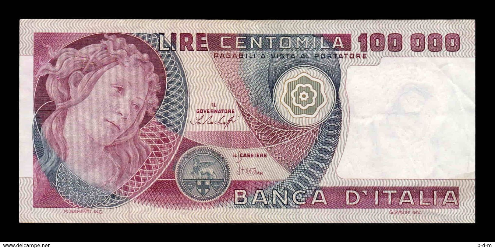 Italia Italy 100000 Lire 1978 Pick 108a T. 615 MBC VF - 100.000 Lire