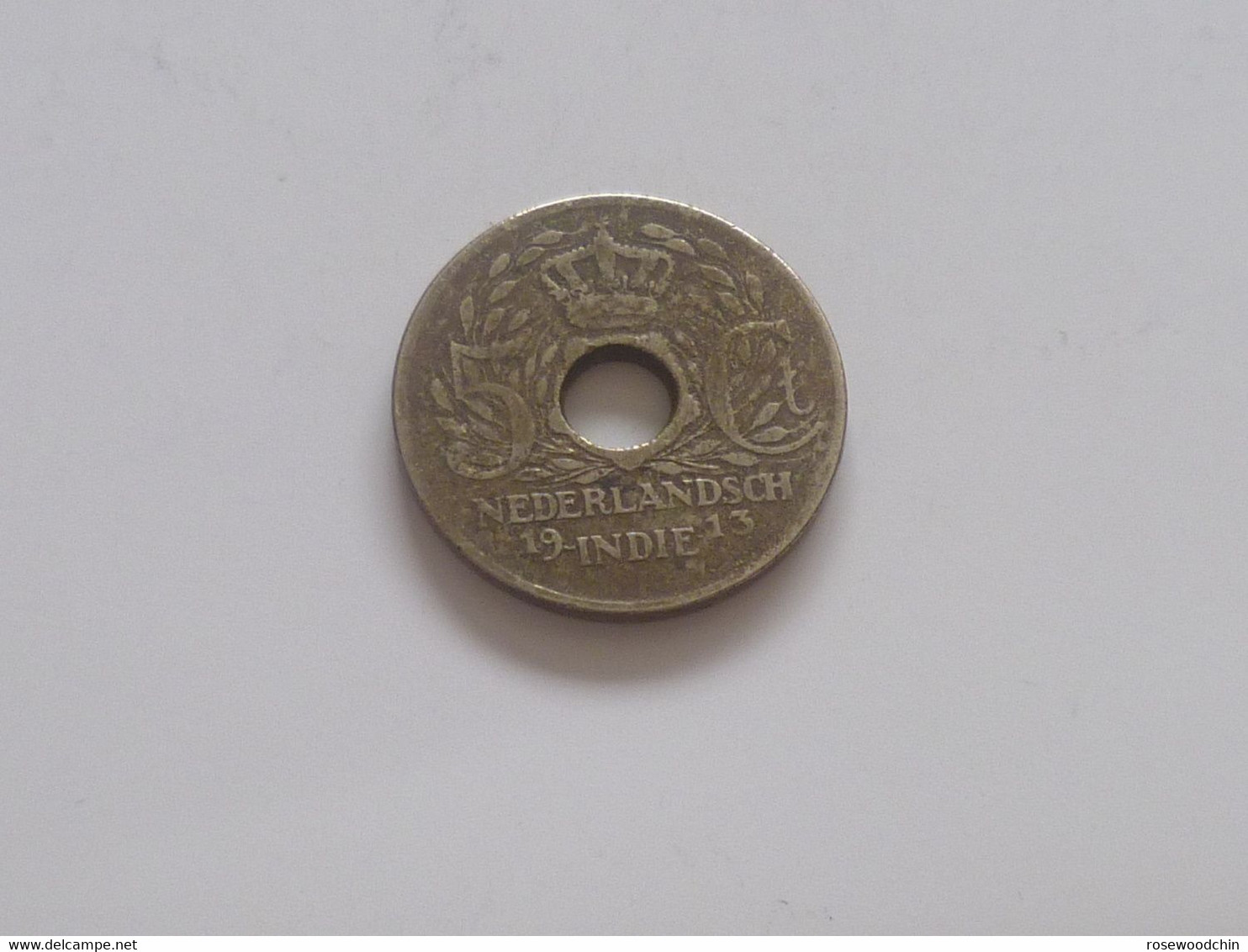 Vintage !  1 Pc. 1913 Netherlands East Indie 5 Cents Coin (# 136 -A/1) - Sonstige & Ohne Zuordnung