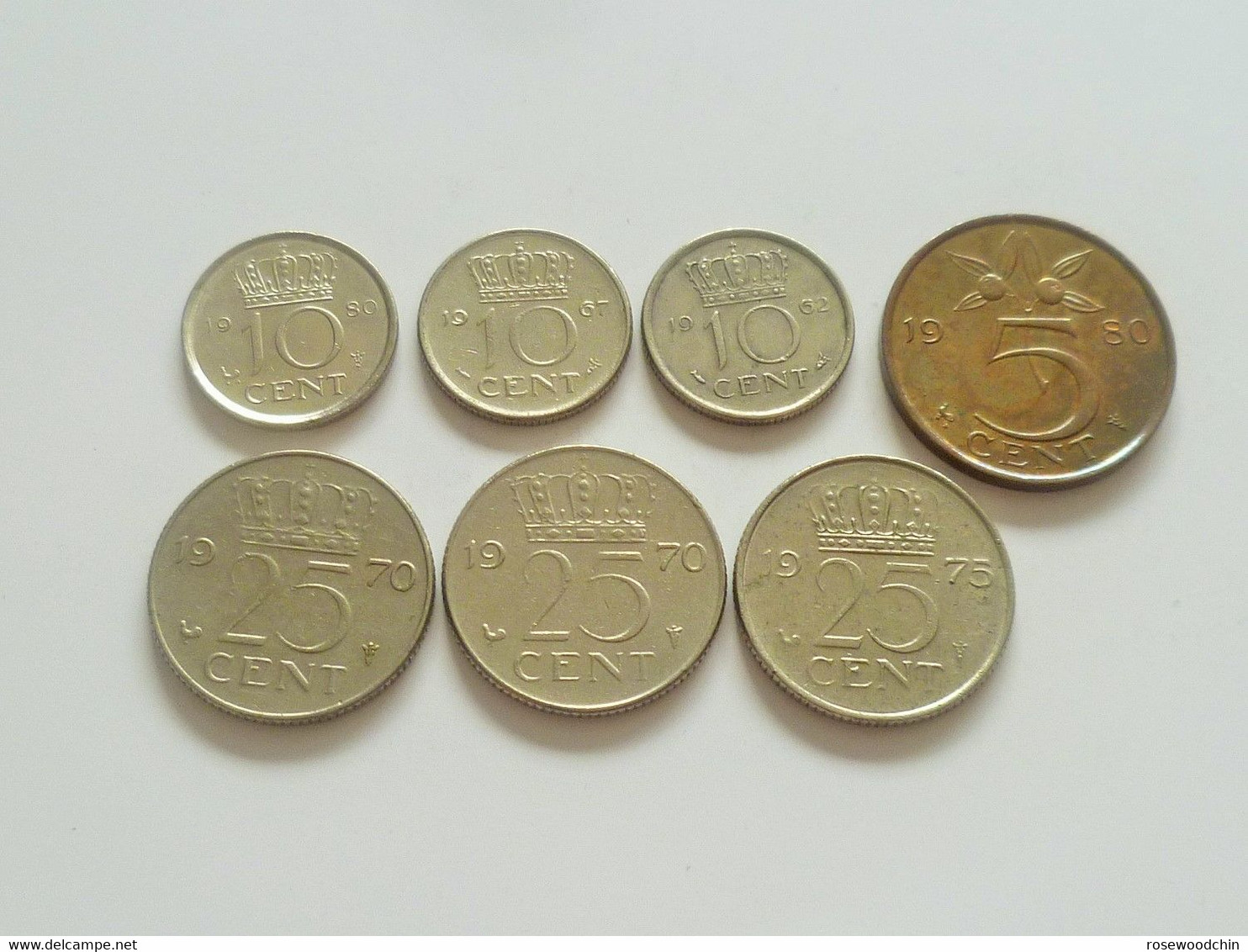 Vintage !  Lot Of 7 Netherlands1962-1980 Coin (#136-B) - Andere & Zonder Classificatie