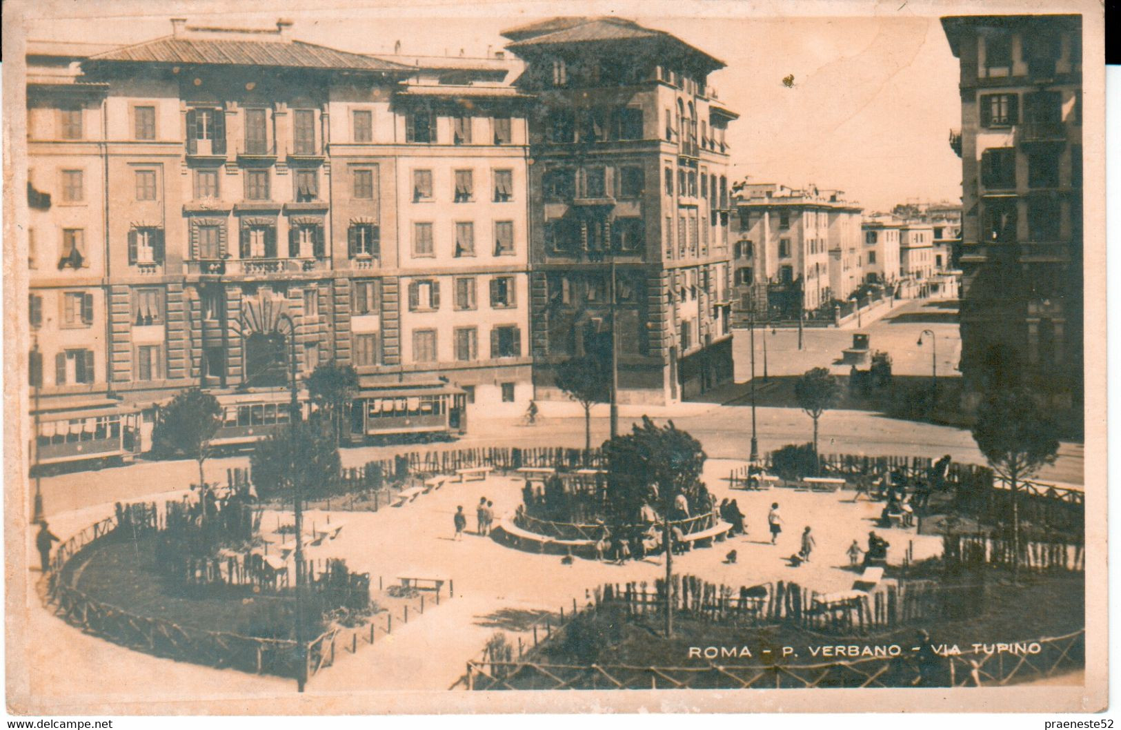 Roma-p.verbano-via Tupino-tram-foto Cartolina - Transportmiddelen