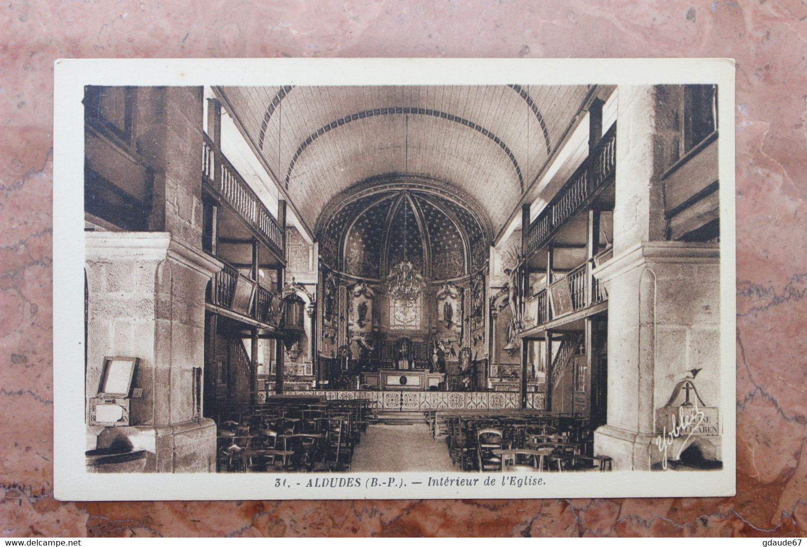 ALDUDES (64) - INTERIEUR DE L'EGLISE - Aldudes