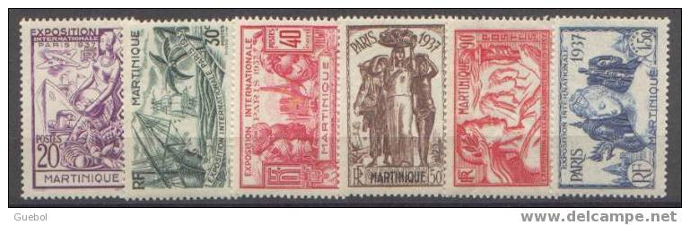 Détail De La Série Exposition Internationale De Paris * Martinique N° 161 à 166 - 1937 Exposition Internationale De Paris