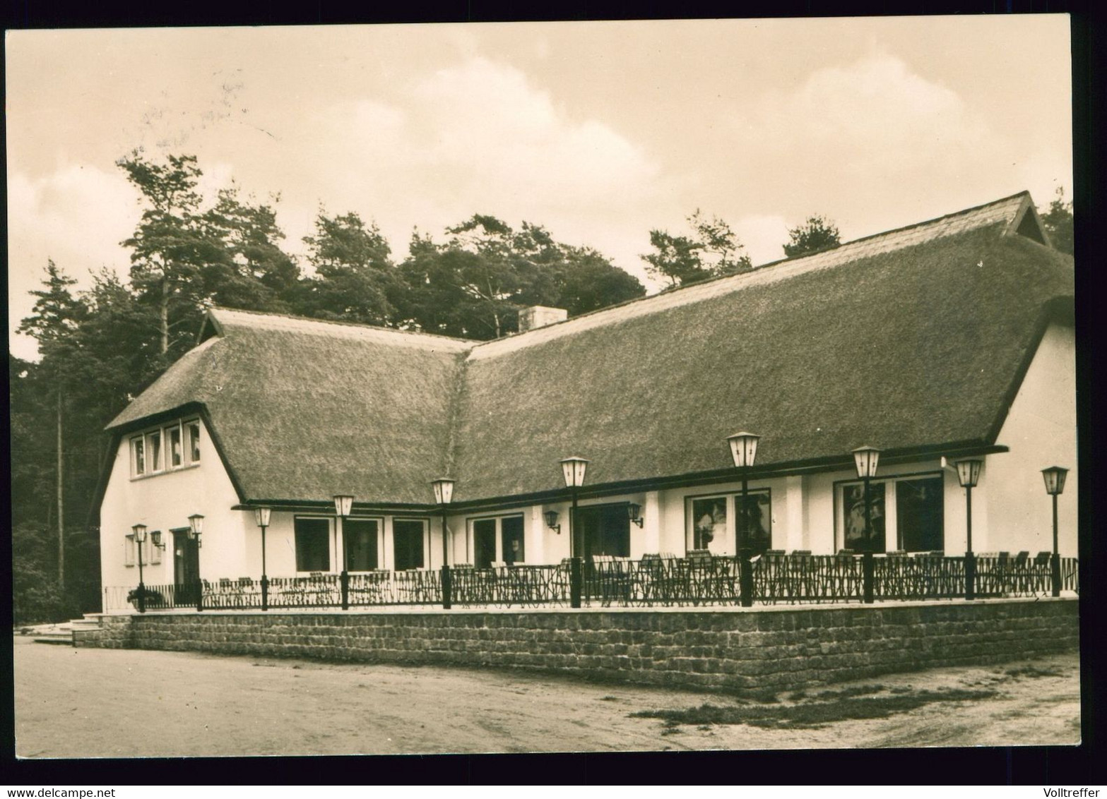 DDR AK Barth Ostsee, Konsum Gaststätte Tannenheim, Biergarten - Barth