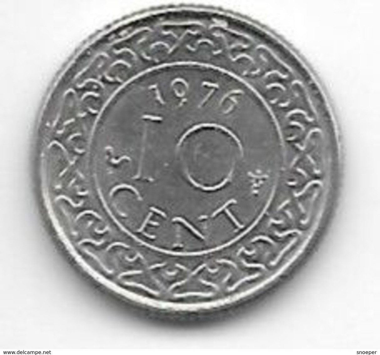 *suriname 10  Cents 1976  Km 13  Unc/ms63 - Suriname 1975 - ...